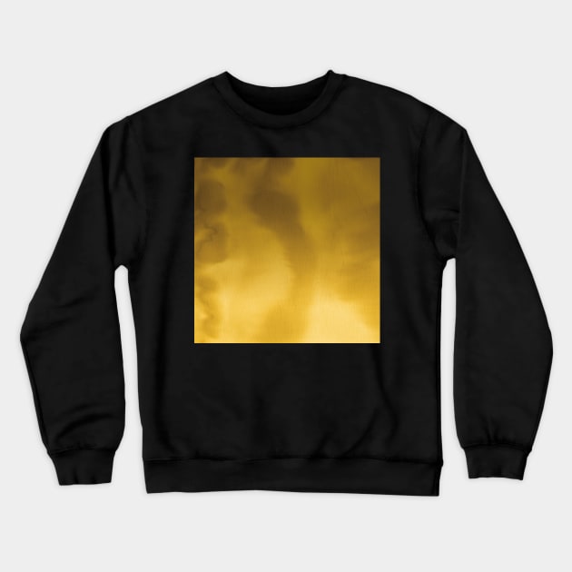 Gold Watercolour Ombre Crewneck Sweatshirt by lizplummer